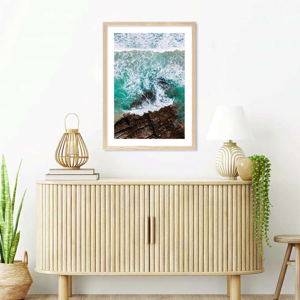 Aqua Rocks 3 Point Cartwright Wall Art Print from our Australian Made Framed Wall Art, Prints & Posters collection by Profile Products (Australia) Pty Ltd