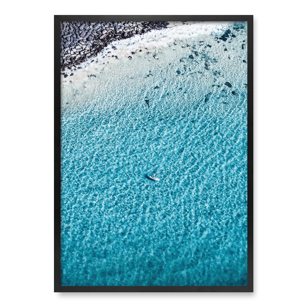 Aqua Rocks 4 Tallebudgera Wall Art Print A1 (59.4 x 84.1cm) / Matte Black Frame / No Border from our Australian Made Framed Wall Art, Prints & Posters collection by Profile Products (Australia) Pty Ltd