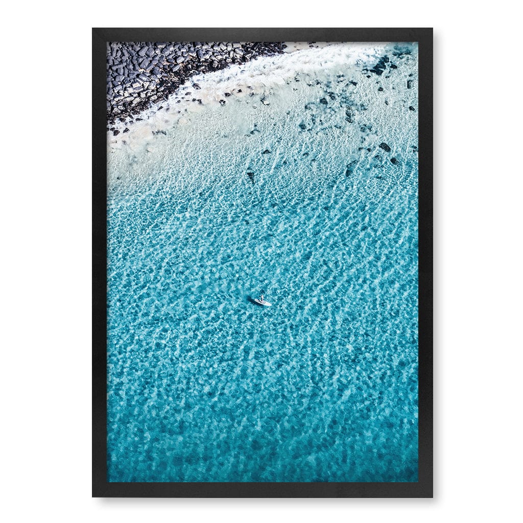 Aqua Rocks 4 Tallebudgera Wall Art Print A2 (42 x 59.4cm) / Matte Black Frame / No Border from our Australian Made Framed Wall Art, Prints & Posters collection by Profile Products (Australia) Pty Ltd