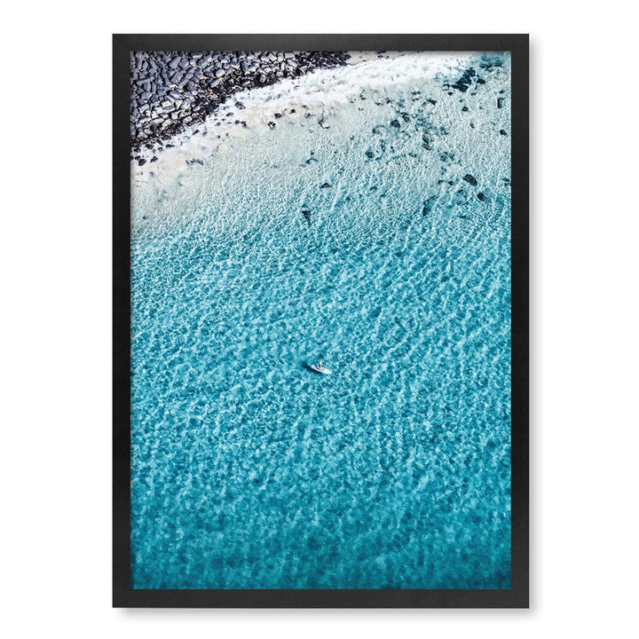 Aqua Rocks 4 Tallebudgera Wall Art Print A2 (42 x 59.4cm) / Matte Black Frame / No Border from our Australian Made Framed Wall Art, Prints & Posters collection by Profile Products (Australia) Pty Ltd