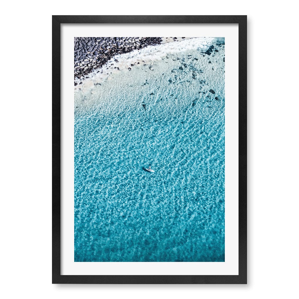 Aqua Rocks 4 Tallebudgera Wall Art Print A2 (42 x 59.4cm) / Matte Black Frame / White Border from our Australian Made Framed Wall Art, Prints & Posters collection by Profile Products (Australia) Pty Ltd