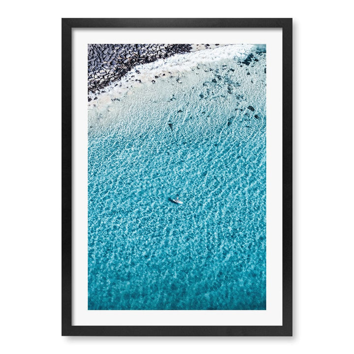 Aqua Rocks 4 Tallebudgera Wall Art Print A2 (42 x 59.4cm) / Matte Black Frame / White Border from our Australian Made Framed Wall Art, Prints & Posters collection by Profile Products (Australia) Pty Ltd