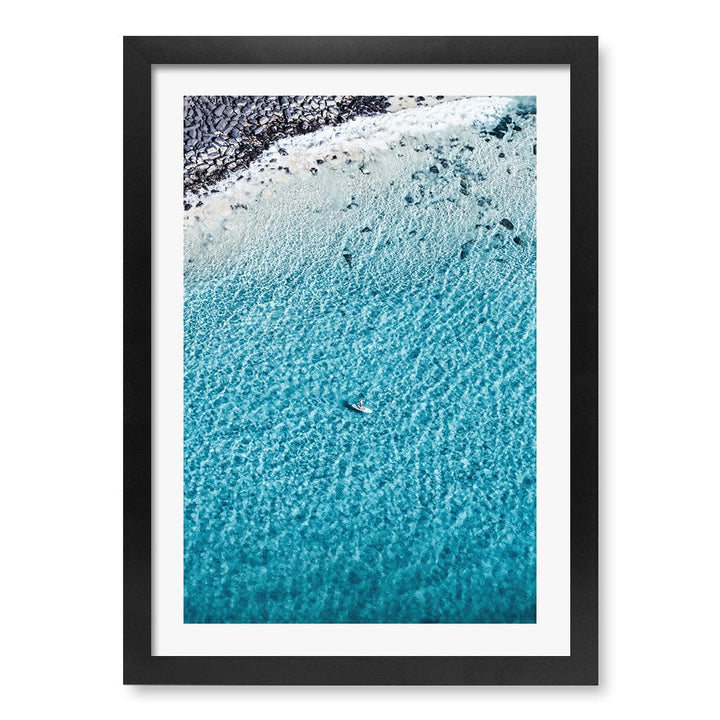 Aqua Rocks 4 Tallebudgera Wall Art Print A3 (29.7 x 42cm) / Matte Black Frame / White Border from our Australian Made Framed Wall Art, Prints & Posters collection by Profile Products (Australia) Pty Ltd