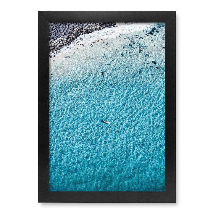 Aqua Rocks 4 Tallebudgera Wall Art Print A4 (21 x 29.7cm) / Matte Black Frame / No Border from our Australian Made Framed Wall Art, Prints & Posters collection by Profile Products (Australia) Pty Ltd