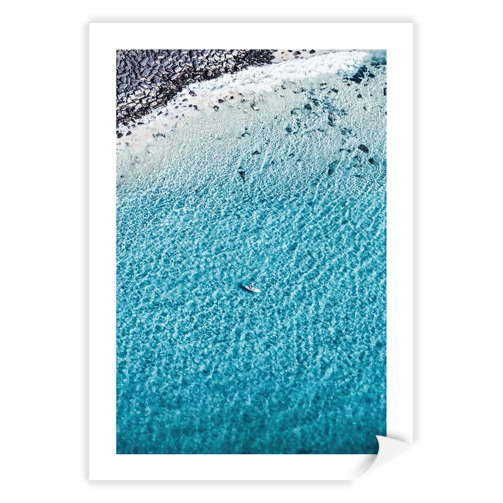 Aqua Rocks 4 Tallebudgera Wall Art Print A4 (21 x 29.7cm) / Print Only / White Border from our Australian Made Framed Wall Art, Prints & Posters collection by Profile Products (Australia) Pty Ltd