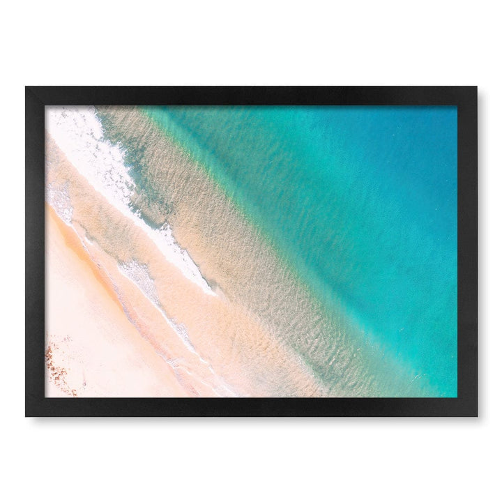 Aqua Sands 1 Putty Beach Wall Art Print A3 (29.7 x 42cm) / Matte Black Frame / No Border from our Australian Made Framed Wall Art, Prints & Posters collection by Profile Products (Australia) Pty Ltd