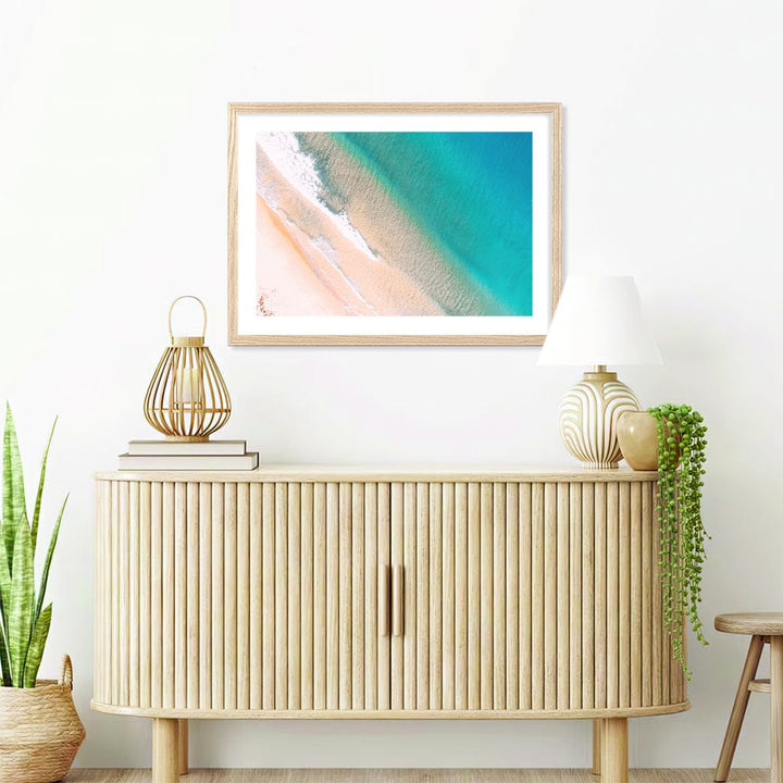 Aqua Sands 1 Putty Beach Wall Art Print from our Australian Made Framed Wall Art, Prints & Posters collection by Profile Products (Australia) Pty Ltd