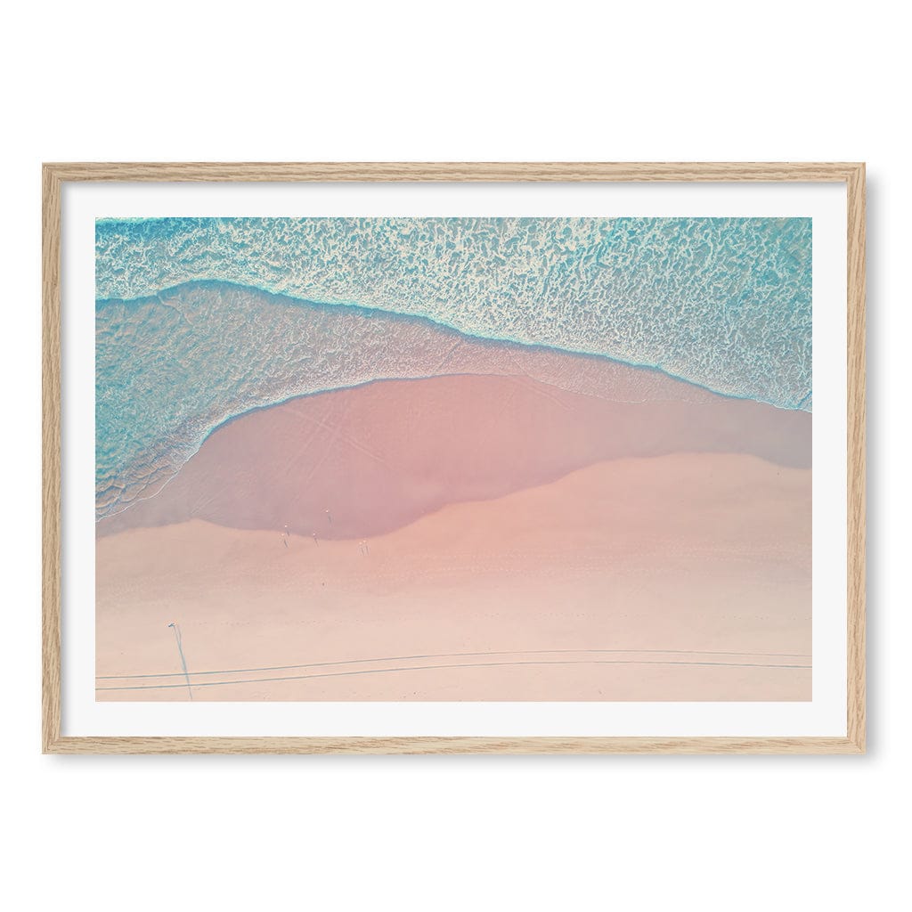 Aqua Sands 2 The Spit Wall Art Print A1 (59.4 x 84.1cm) / Natural Oak Frame / White Border from our Australian Made Framed Wall Art, Prints & Posters collection by Profile Products (Australia) Pty Ltd
