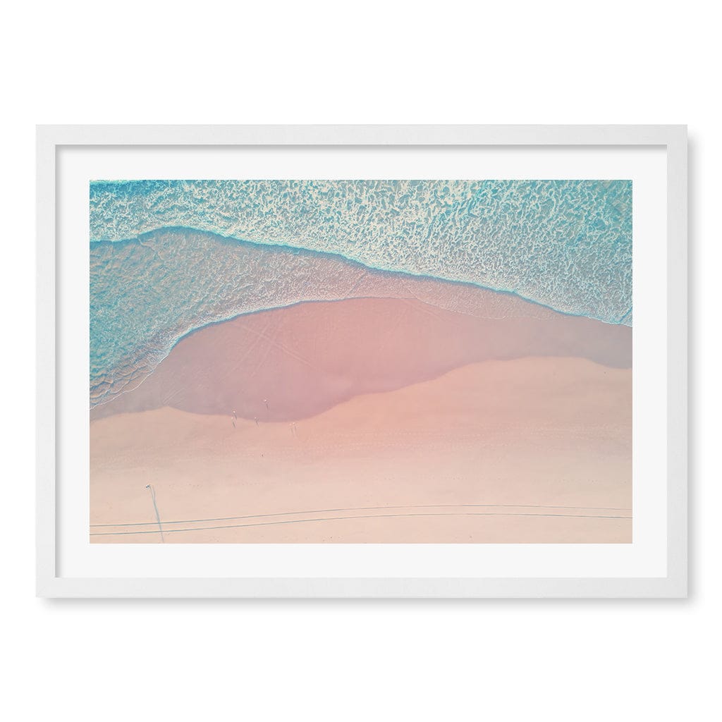 Aqua Sands 2 The Spit Wall Art Print A2 (42 x 59.4cm) / Matte White Frame / White Border from our Australian Made Framed Wall Art, Prints & Posters collection by Profile Products (Australia) Pty Ltd