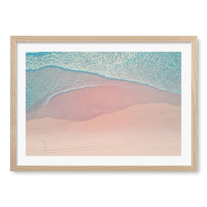 Aqua Sands 2 The Spit Wall Art Print A2 (42 x 59.4cm) / Natural Oak Frame / White Border from our Australian Made Framed Wall Art, Prints & Posters collection by Profile Products (Australia) Pty Ltd