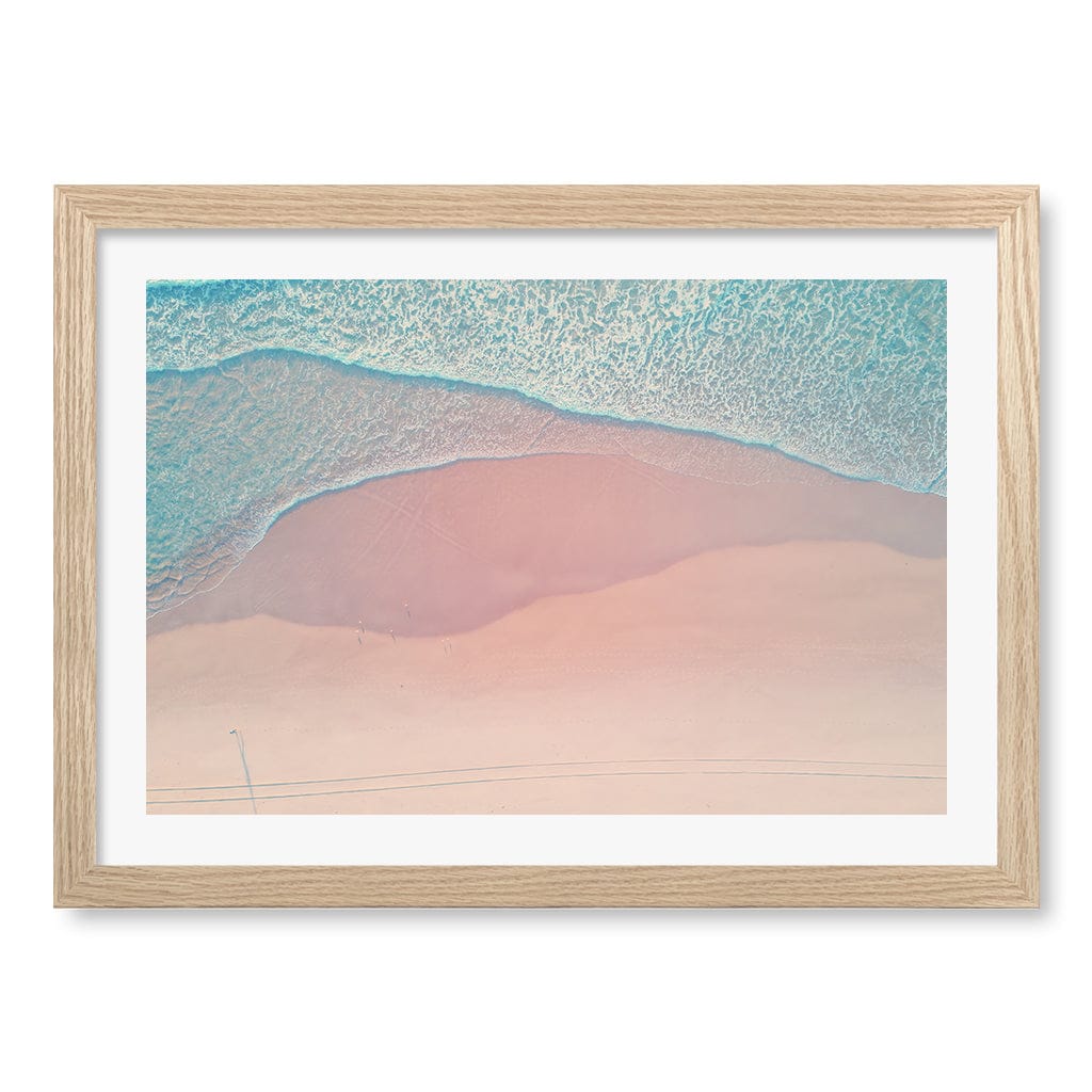 Aqua Sands 2 The Spit Wall Art Print A3 (29.7 x 42cm) / Natural Oak Frame / White Border from our Australian Made Framed Wall Art, Prints & Posters collection by Profile Products (Australia) Pty Ltd