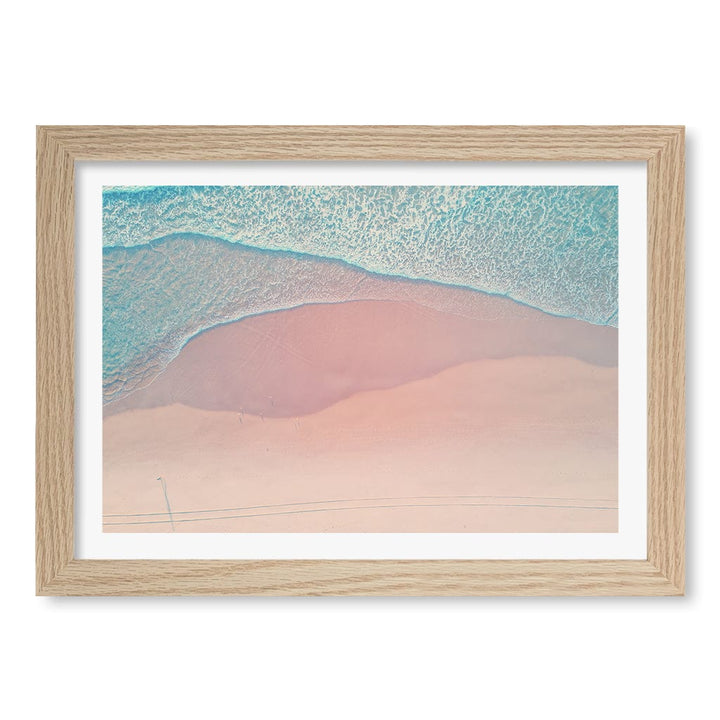 Aqua Sands 2 The Spit Wall Art Print A4 (21 x 29.7cm) / Natural Oak Frame / White Border from our Australian Made Framed Wall Art, Prints & Posters collection by Profile Products (Australia) Pty Ltd