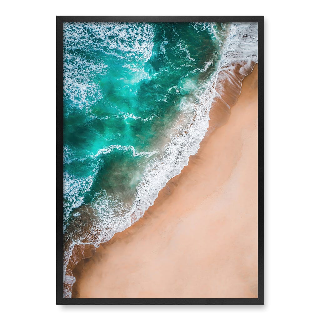 Aqua Sands 3 Wall Art Print A1 (59.4 x 84.1cm) / Matte Black Frame / No Border from our Australian Made Framed Wall Art, Prints & Posters collection by Profile Products (Australia) Pty Ltd