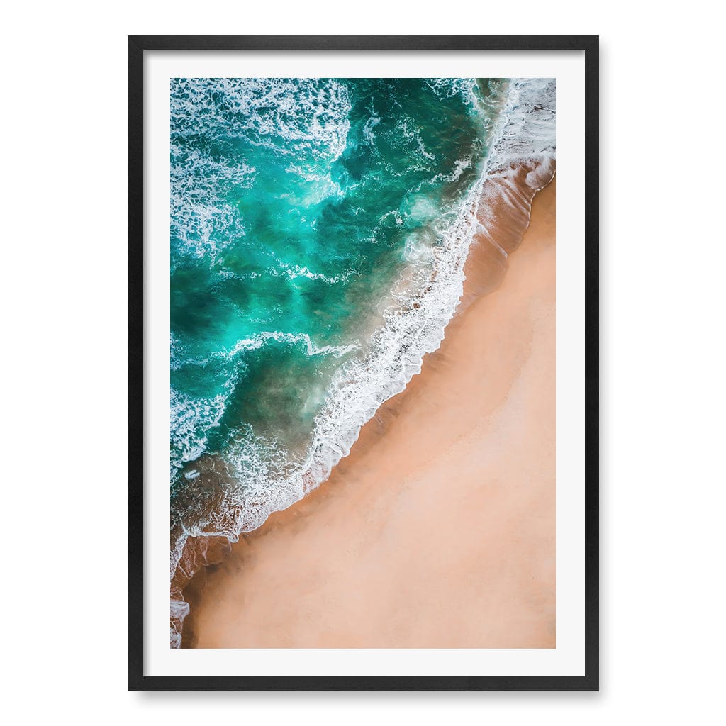 Aqua Sands 3 Wall Art Print A1 (59.4 x 84.1cm) / Matte Black Frame / White Border from our Australian Made Framed Wall Art, Prints & Posters collection by Profile Products (Australia) Pty Ltd