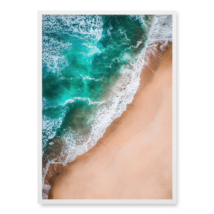 Aqua Sands 3 Wall Art Print A1 (59.4 x 84.1cm) / Matte White Frame / No Border from our Australian Made Framed Wall Art, Prints & Posters collection by Profile Products (Australia) Pty Ltd