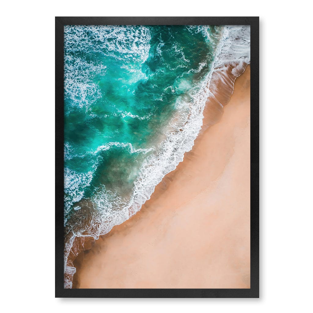 Aqua Sands 3 Wall Art Print A2 (42 x 59.4cm) / Matte Black Frame / No Border from our Australian Made Framed Wall Art, Prints & Posters collection by Profile Products (Australia) Pty Ltd