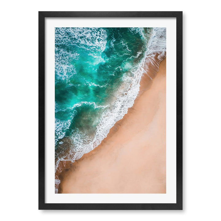 Aqua Sands 3 Wall Art Print A2 (42 x 59.4cm) / Matte Black Frame / White Border from our Australian Made Framed Wall Art, Prints & Posters collection by Profile Products (Australia) Pty Ltd