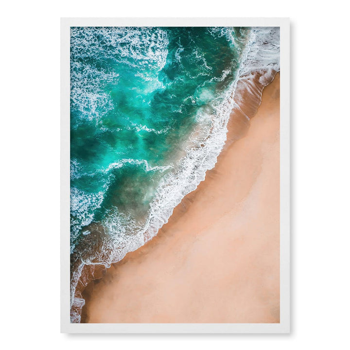 Aqua Sands 3 Wall Art Print A2 (42 x 59.4cm) / Matte White Frame / No Border from our Australian Made Framed Wall Art, Prints & Posters collection by Profile Products (Australia) Pty Ltd