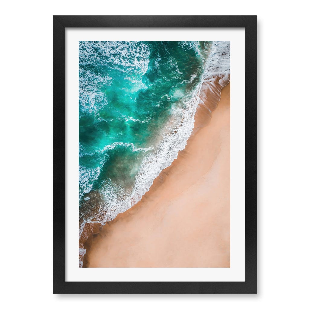 Aqua Sands 3 Wall Art Print A3 (29.7 x 42cm) / Matte Black Frame / White Border from our Australian Made Framed Wall Art, Prints & Posters collection by Profile Products (Australia) Pty Ltd