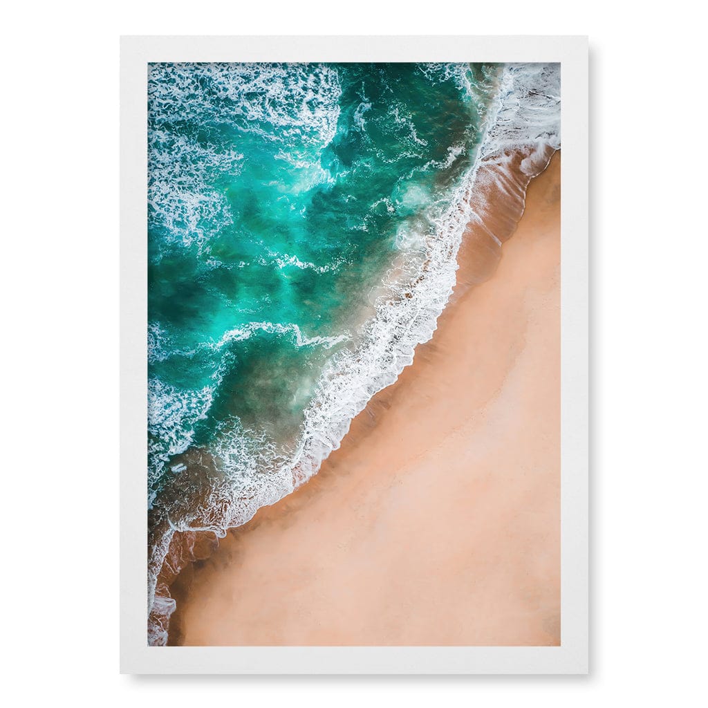 Aqua Sands 3 Wall Art Print A3 (29.7 x 42cm) / Matte White Frame / No Border from our Australian Made Framed Wall Art, Prints & Posters collection by Profile Products (Australia) Pty Ltd