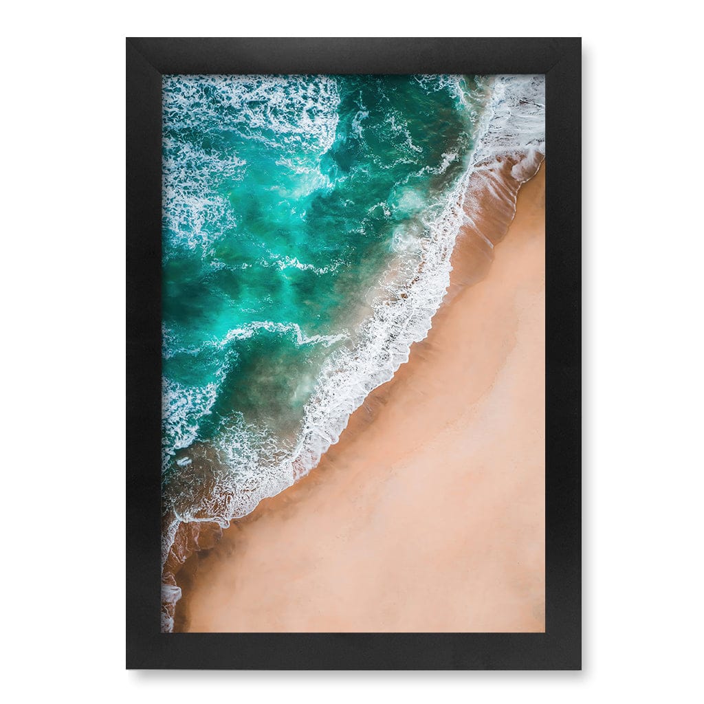 Aqua Sands 3 Wall Art Print A4 (21 x 29.7cm) / Matte Black Frame / No Border from our Australian Made Framed Wall Art, Prints & Posters collection by Profile Products (Australia) Pty Ltd