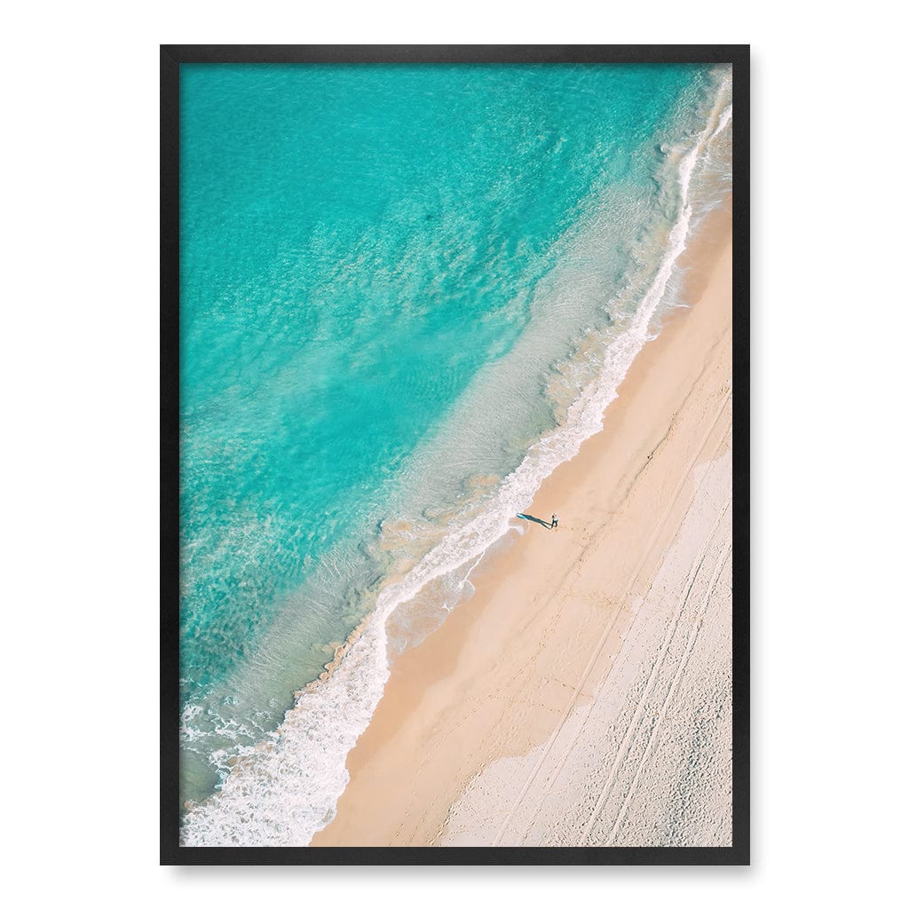 Aqua Sands 4 Cronulla Beach Wall Art Print A1 (59.4 x 84.1cm) / Matte Black Frame / No Border from our Australian Made Framed Wall Art, Prints & Posters collection by Profile Products (Australia) Pty Ltd