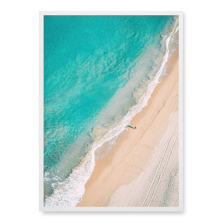 Aqua Sands 4 Cronulla Beach Wall Art Print A1 (59.4 x 84.1cm) / Matte White Frame / No Border from our Australian Made Framed Wall Art, Prints & Posters collection by Profile Products (Australia) Pty Ltd