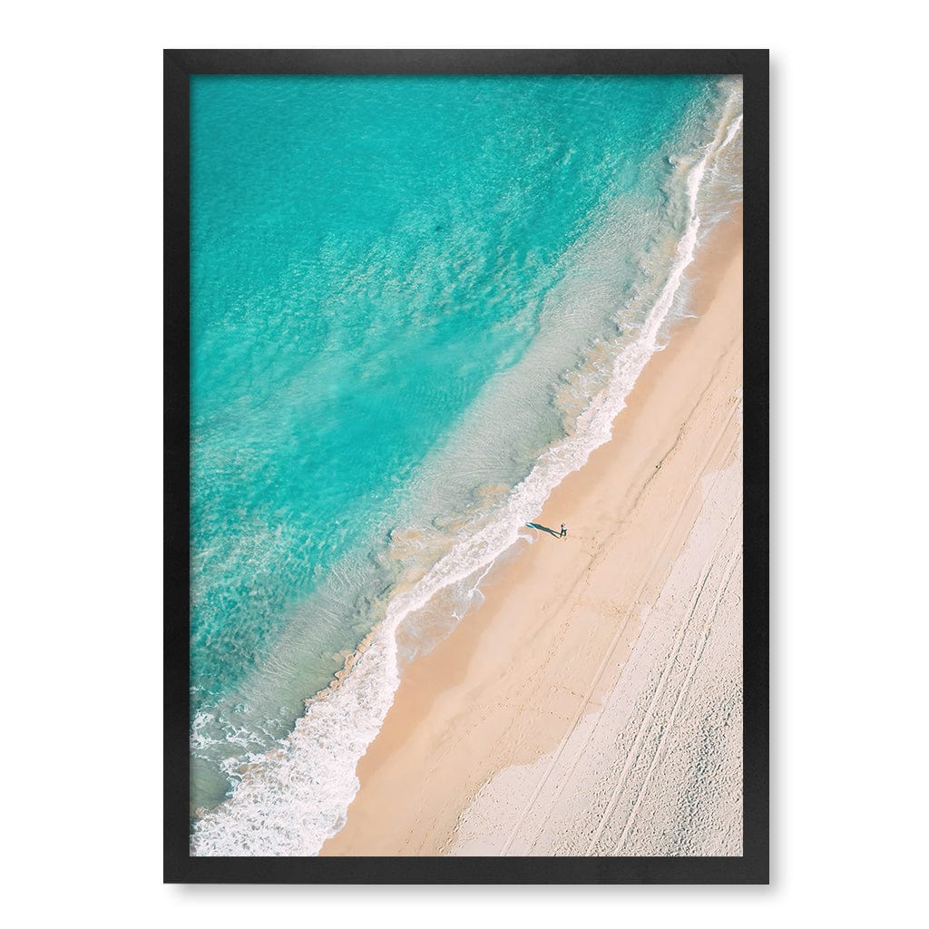 Aqua Sands 4 Cronulla Beach Wall Art Print A2 (42 x 59.4cm) / Matte Black Frame / No Border from our Australian Made Framed Wall Art, Prints & Posters collection by Profile Products (Australia) Pty Ltd