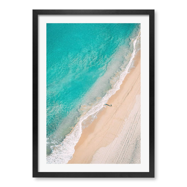 Aqua Sands 4 Cronulla Beach Wall Art Print A2 (42 x 59.4cm) / Matte Black Frame / White Border from our Australian Made Framed Wall Art, Prints & Posters collection by Profile Products (Australia) Pty Ltd