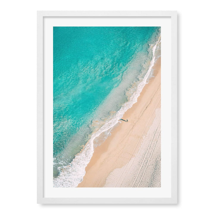Aqua Sands 4 Cronulla Beach Wall Art Print A2 (42 x 59.4cm) / Matte White Frame / White Border from our Australian Made Framed Wall Art, Prints & Posters collection by Profile Products (Australia) Pty Ltd
