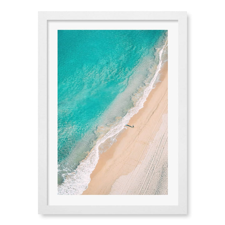 Aqua Sands 4 Cronulla Beach Wall Art Print A3 (29.7 x 42cm) / Matte White Frame / White Border from our Australian Made Framed Wall Art, Prints & Posters collection by Profile Products (Australia) Pty Ltd