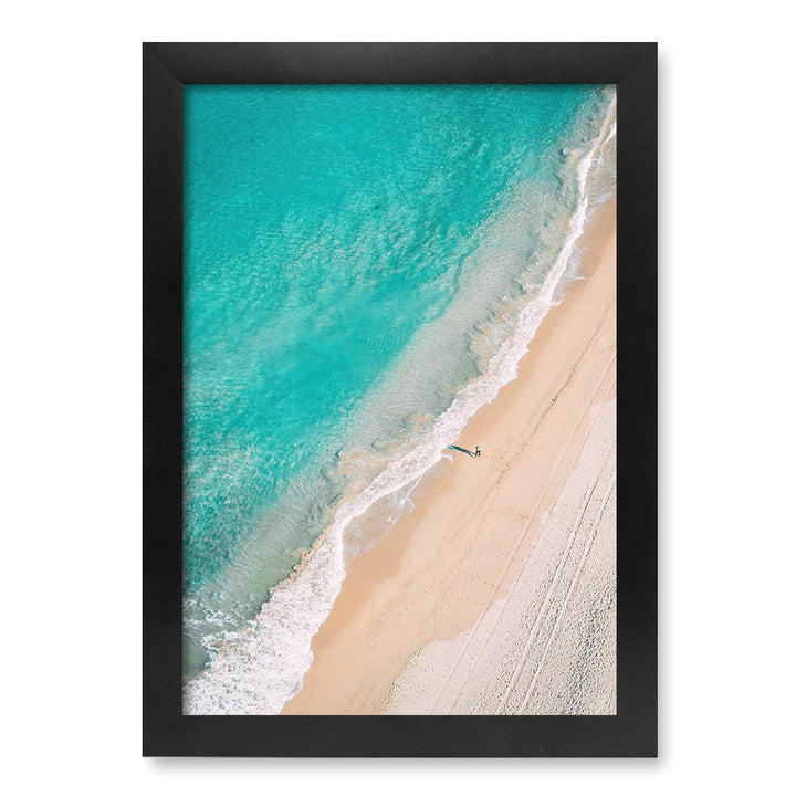 Aqua Sands 4 Cronulla Beach Wall Art Print A4 (21 x 29.7cm) / Matte Black Frame / No Border from our Australian Made Framed Wall Art, Prints & Posters collection by Profile Products (Australia) Pty Ltd