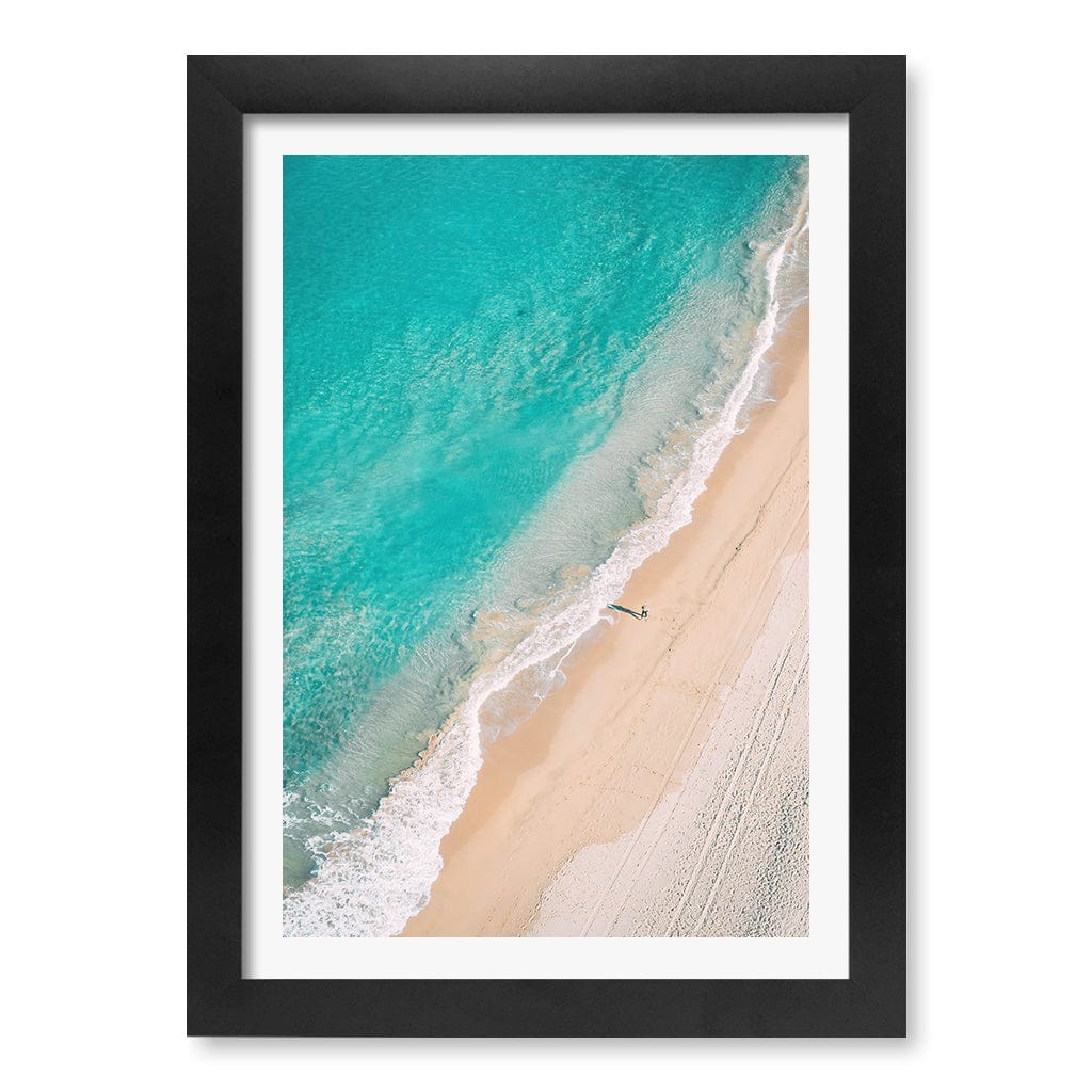 Aqua Sands 4 Cronulla Beach Wall Art Print A4 (21 x 29.7cm) / Matte Black Frame / White Border from our Australian Made Framed Wall Art, Prints & Posters collection by Profile Products (Australia) Pty Ltd