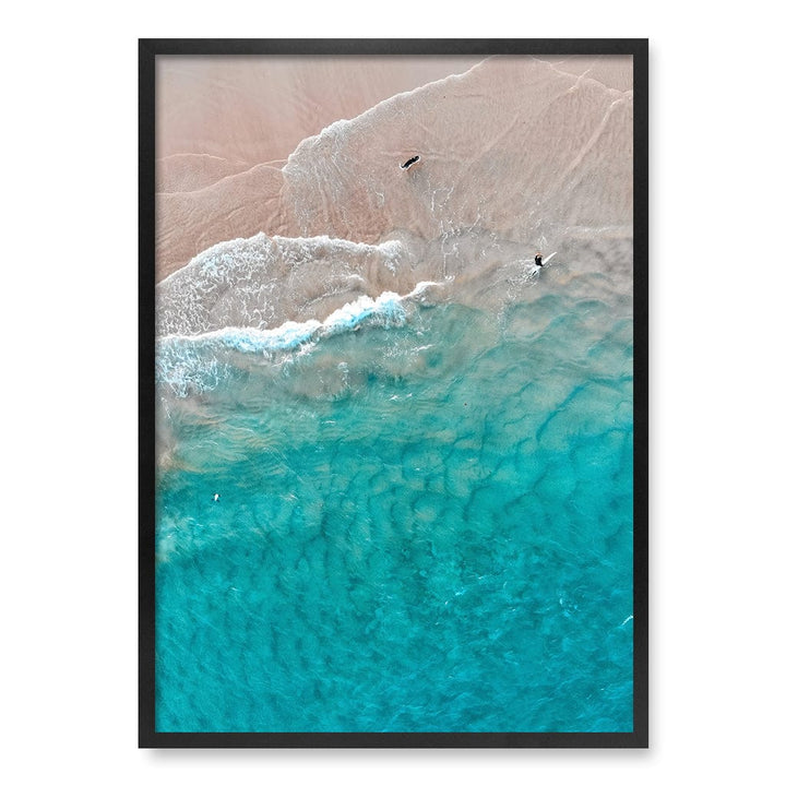Aqua Sands 5 Main Beach Wall Art Print A1 (59.4 x 84.1cm) / Matte Black Frame / No Border from our Australian Made Framed Wall Art, Prints & Posters collection by Profile Products (Australia) Pty Ltd