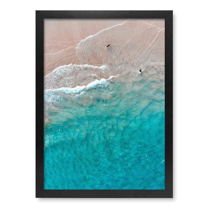 Aqua Sands 5 Main Beach Wall Art Print A3 (29.7 x 42cm) / Matte Black Frame / No Border from our Australian Made Framed Wall Art, Prints & Posters collection by Profile Products (Australia) Pty Ltd