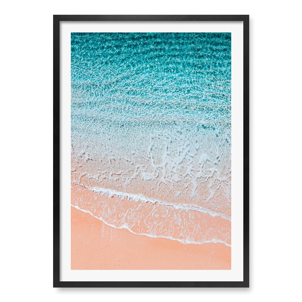 Aqua Sands 6 Sunshine Coast Wall Art Print A1 (59.4 x 84.1cm) / Matte Black Frame / White Border from our Australian Made Framed Wall Art, Prints & Posters collection by Profile Products (Australia) Pty Ltd