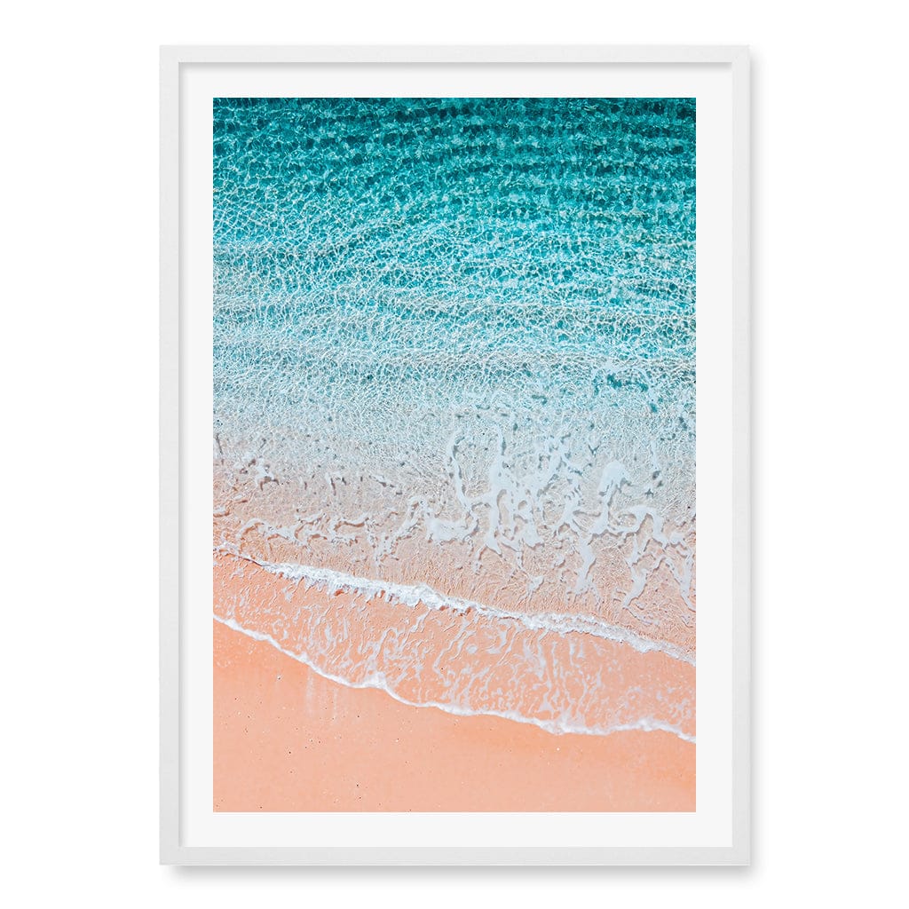 Aqua Sands 6 Sunshine Coast Wall Art Print A1 (59.4 x 84.1cm) / Matte White Frame / White Border from our Australian Made Framed Wall Art, Prints & Posters collection by Profile Products (Australia) Pty Ltd