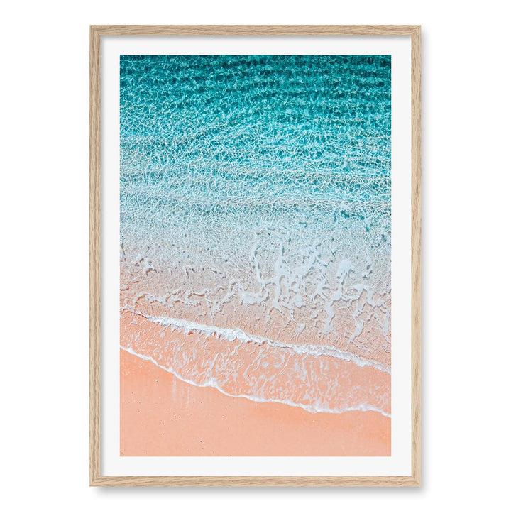 Aqua Sands 6 Sunshine Coast Wall Art Print A1 (59.4 x 84.1cm) / Natural Oak Frame / White Border from our Australian Made Framed Wall Art, Prints & Posters collection by Profile Products (Australia) Pty Ltd