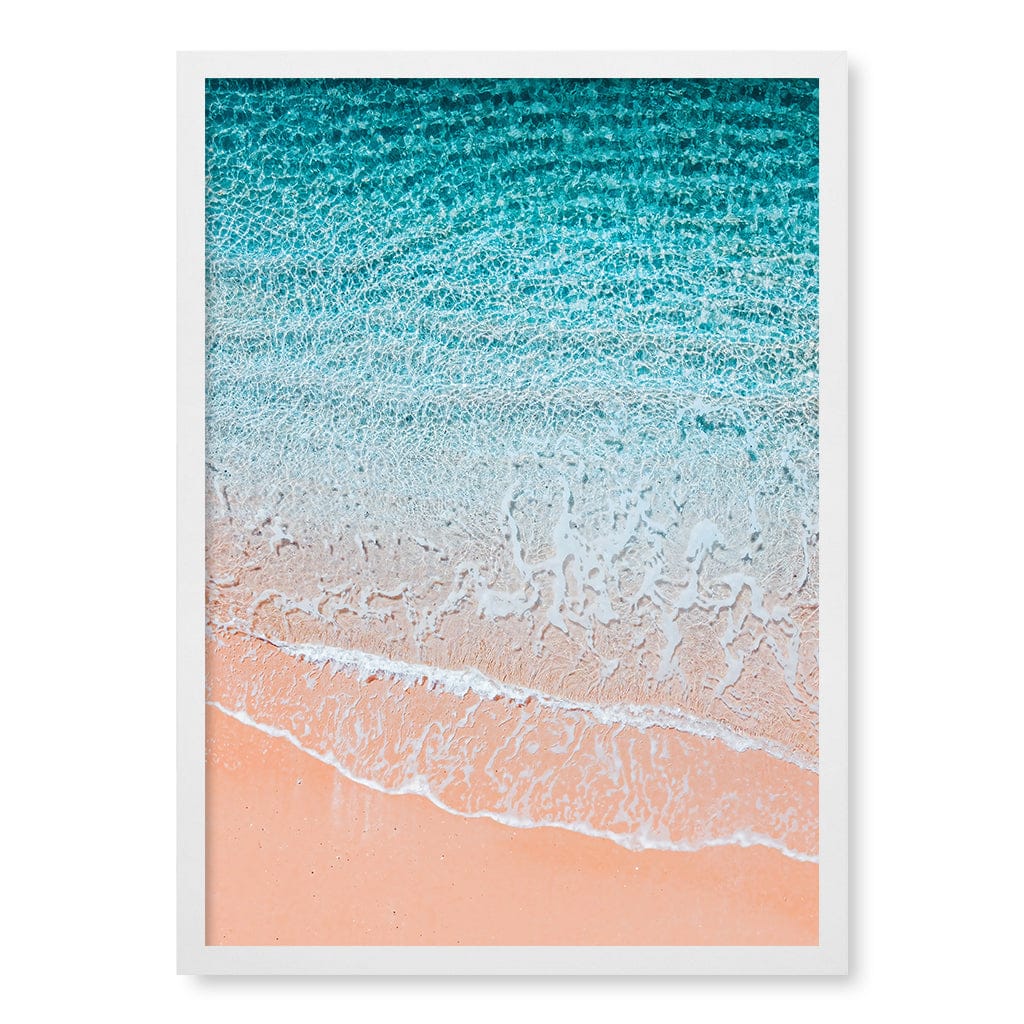 Aqua Sands 6 Sunshine Coast Wall Art Print A2 (42 x 59.4cm) / Matte White Frame / No Border from our Australian Made Framed Wall Art, Prints & Posters collection by Profile Products (Australia) Pty Ltd