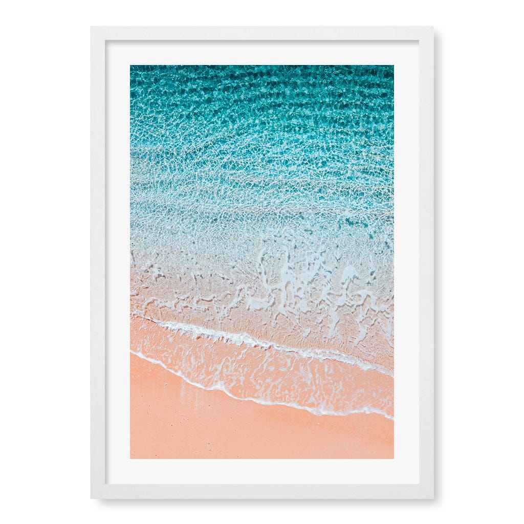 Aqua Sands 6 Sunshine Coast Wall Art Print A2 (42 x 59.4cm) / Matte White Frame / White Border from our Australian Made Framed Wall Art, Prints & Posters collection by Profile Products (Australia) Pty Ltd