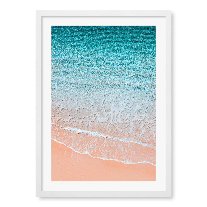 Aqua Sands 6 Sunshine Coast Wall Art Print A2 (42 x 59.4cm) / Matte White Frame / White Border from our Australian Made Framed Wall Art, Prints & Posters collection by Profile Products (Australia) Pty Ltd