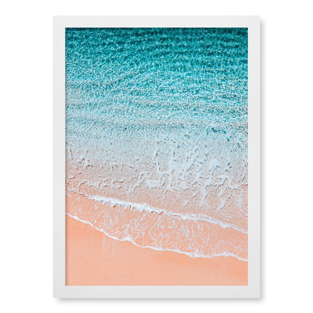 Aqua Sands 6 Sunshine Coast Wall Art Print A3 (29.7 x 42cm) / Matte White Frame / No Border from our Australian Made Framed Wall Art, Prints & Posters collection by Profile Products (Australia) Pty Ltd