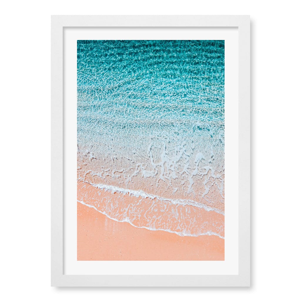 Aqua Sands 6 Sunshine Coast Wall Art Print A3 (29.7 x 42cm) / Matte White Frame / White Border from our Australian Made Framed Wall Art, Prints & Posters collection by Profile Products (Australia) Pty Ltd