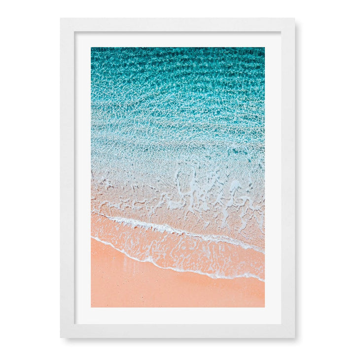 Aqua Sands 6 Sunshine Coast Wall Art Print A3 (29.7 x 42cm) / Matte White Frame / White Border from our Australian Made Framed Wall Art, Prints & Posters collection by Profile Products (Australia) Pty Ltd