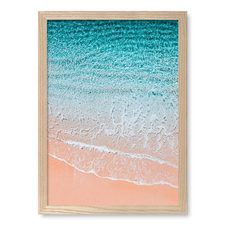 Aqua Sands 6 Sunshine Coast Wall Art Print A3 (29.7 x 42cm) / Natural Oak Frame / No Border from our Australian Made Framed Wall Art, Prints & Posters collection by Profile Products (Australia) Pty Ltd