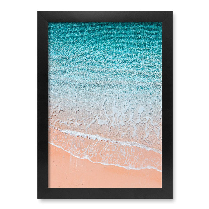 Aqua Sands 6 Sunshine Coast Wall Art Print A4 (21 x 29.7cm) / Matte Black Frame / No Border from our Australian Made Framed Wall Art, Prints & Posters collection by Profile Products (Australia) Pty Ltd