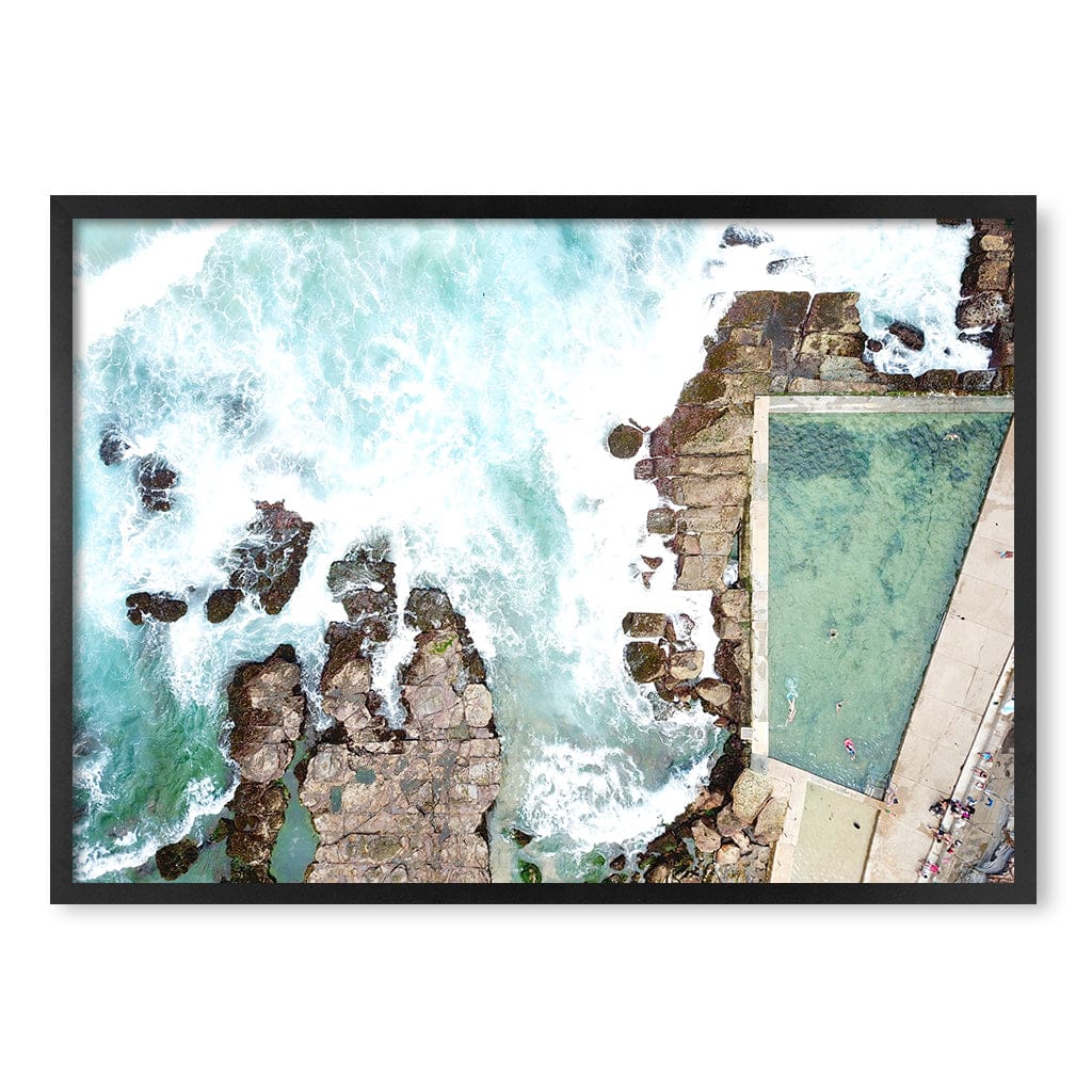 Avalon Ocean Pool Wall Art Print A1 (59.4 x 84.1cm) / Matte Black Frame / No Border from our Australian Made Framed Wall Art, Prints & Posters collection by Profile Products (Australia) Pty Ltd
