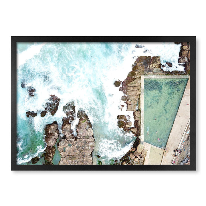 Avalon Ocean Pool Wall Art Print A2 (42 x 59.4cm) / Matte Black Frame / No Border from our Australian Made Framed Wall Art, Prints & Posters collection by Profile Products (Australia) Pty Ltd