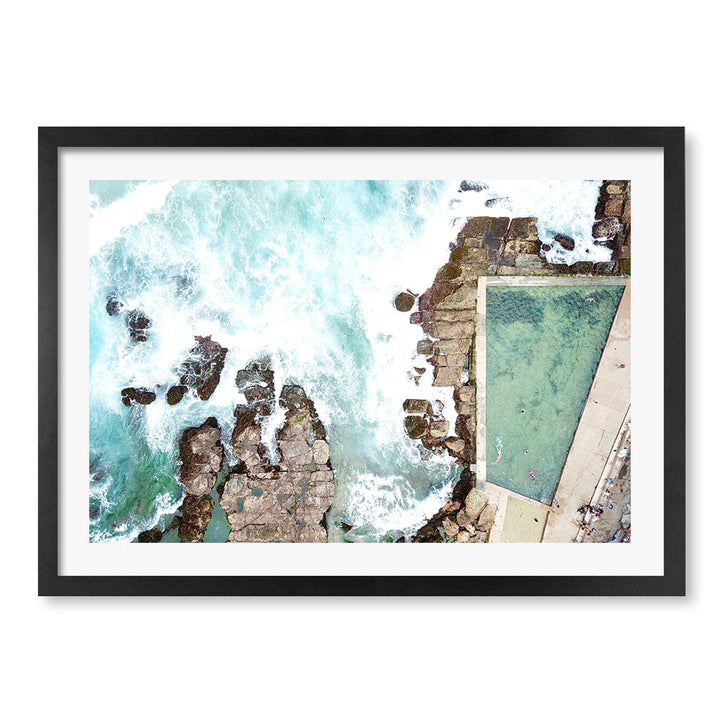Avalon Ocean Pool Wall Art Print A2 (42 x 59.4cm) / Matte Black Frame / White Border from our Australian Made Framed Wall Art, Prints & Posters collection by Profile Products (Australia) Pty Ltd