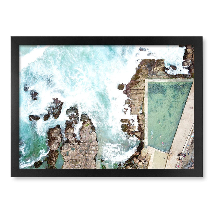 Avalon Ocean Pool Wall Art Print A3 (29.7 x 42cm) / Matte Black Frame / No Border from our Australian Made Framed Wall Art, Prints & Posters collection by Profile Products (Australia) Pty Ltd